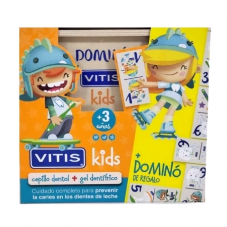 VITIS KIT KIDS CEPILLO + GEL DENTÍFRICO + REGALO DOMINO