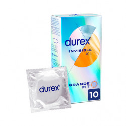 DUREX INVISIBLE XL GRANDE FIT ULTRA FINO PRESERVATIVOS 10U