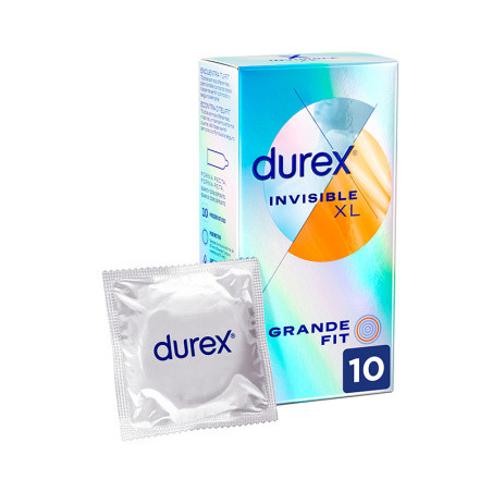 DUREX INVISIBLE XL GRANDE FIT ULTRA FINO PRESERVATIVOS 10U