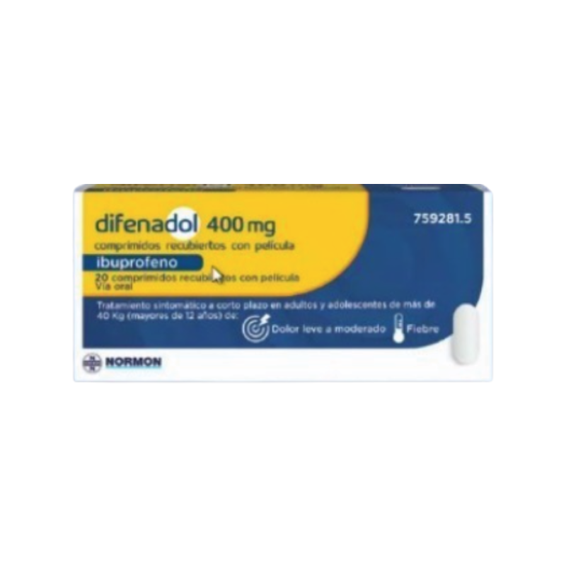 DIFENADOL 400 MG COMPRIMIDOS RECUBIERTOS CON PELICULA