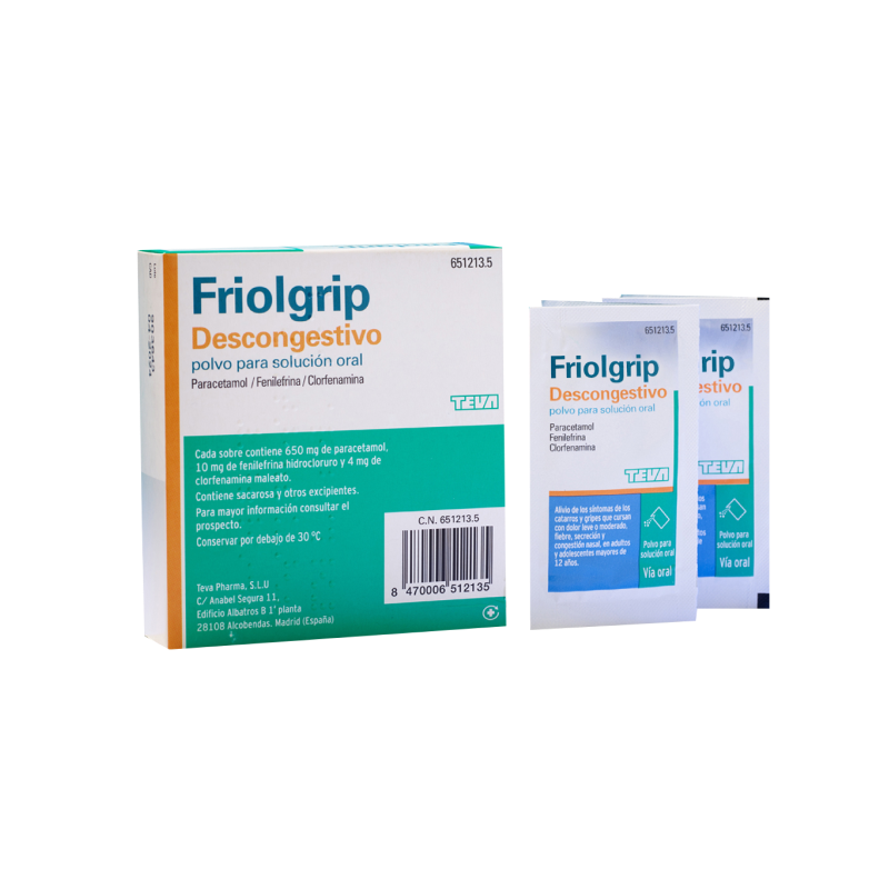 FRIOLGRIP DESCONGESTIVO POLVO PARA SOLUCIÓN ORAL