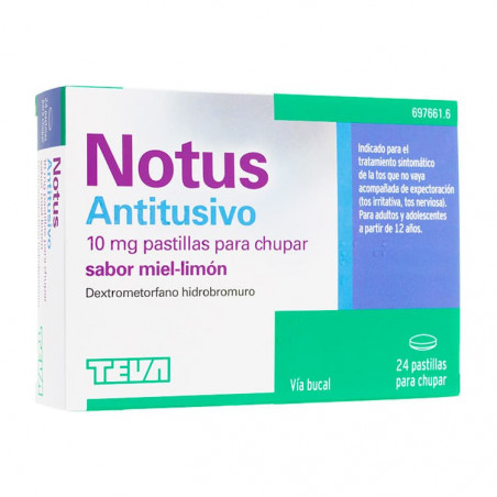 NOTUS ANTITUSIVO 10 MG PASTILLAS PARA CHUPAR