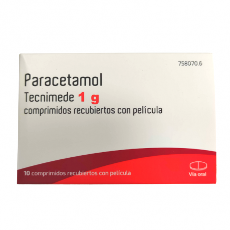 PARACETAMOL TECNIMEDE 1G COMPRIMIDOS RECUBIERTOS CON PELICULA