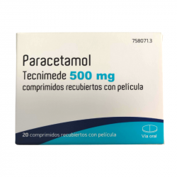 PARACETAMOL TECNIMEDE 500 MG COMPRIMIDOS RECUBIERTOS CON PELICULA