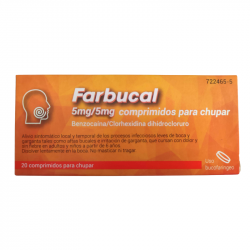 FARBUCAL 5 MG/5 MG COMPRIMIDOS PARA CHUPAR