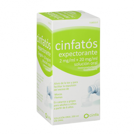 CINFATOS EXPECTORANTE 2 mg/ml + 20 mg/ml SOLUCION ORAL