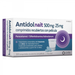 ANTIDOLNAIT 500 MG/25 MG COMPRIMIDOS RECUBIERTOS CON PELICULA