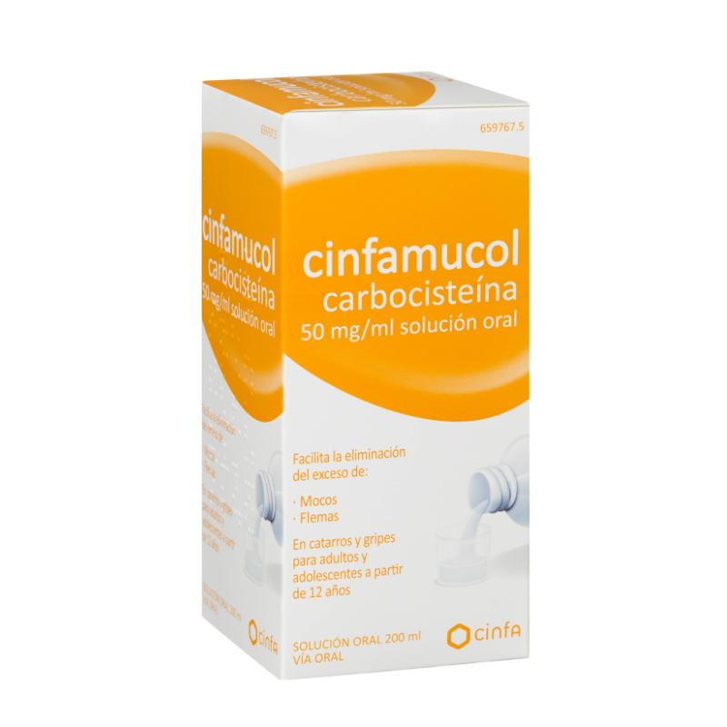 CINFAMUCOL CARBOCISTEÍNA 50 mg/ml SOLUCION ORAL
