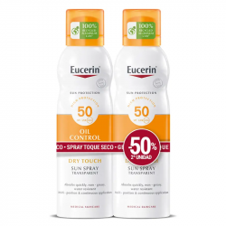 EUCERIN SUN DUPLO SPRAY TRANSPARENT DRY TOUCH SENSITIVE PROTECT SPF50 2x200ML