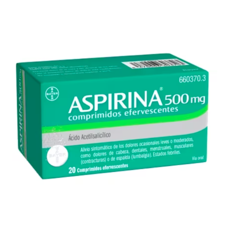 ASPIRINA 500 mg COMPRIMIDOS EFERVESCENTES