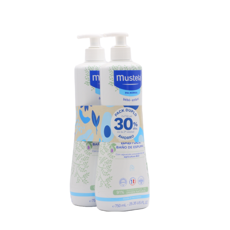 MUSTELA BABYGEL PACK BAÑO DE ESPUMA 2x750M