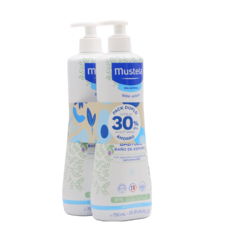 MUSTELA BABYGEL PACK BAÑO DE ESPUMA 2x750M