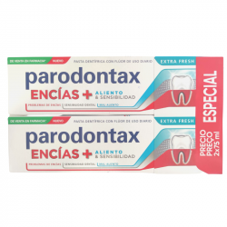 PARODONTAX PACK PASTA DENTAL ENCÍAS ALIENTO Y SENSIBILIDAD 2x75ML