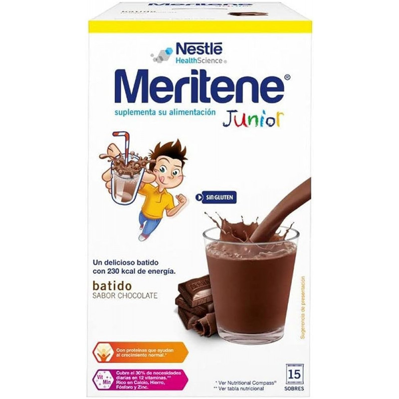 MERITENE JUNIOR CHOCOLATE 15 SOBRES