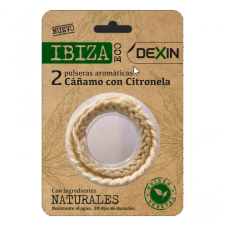 DEXIN PULSERA IBIZA ECO CAÑAMO CON CITRONELA 2U