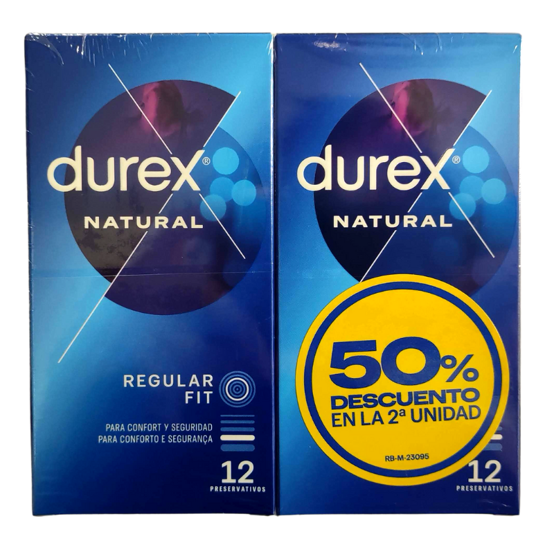 DUREX NATURAL PRESERVATIVOS DUPLO 2x12U