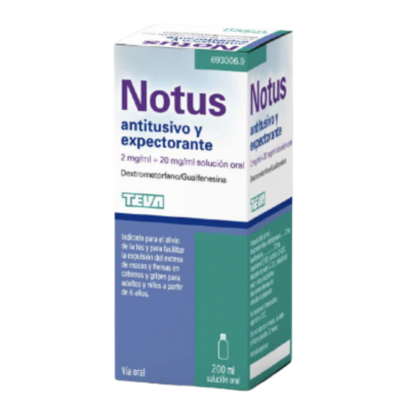 NOTUS ANTITUSIVO 2 mg/ml 20 mg/ml SOLUCION ORAL