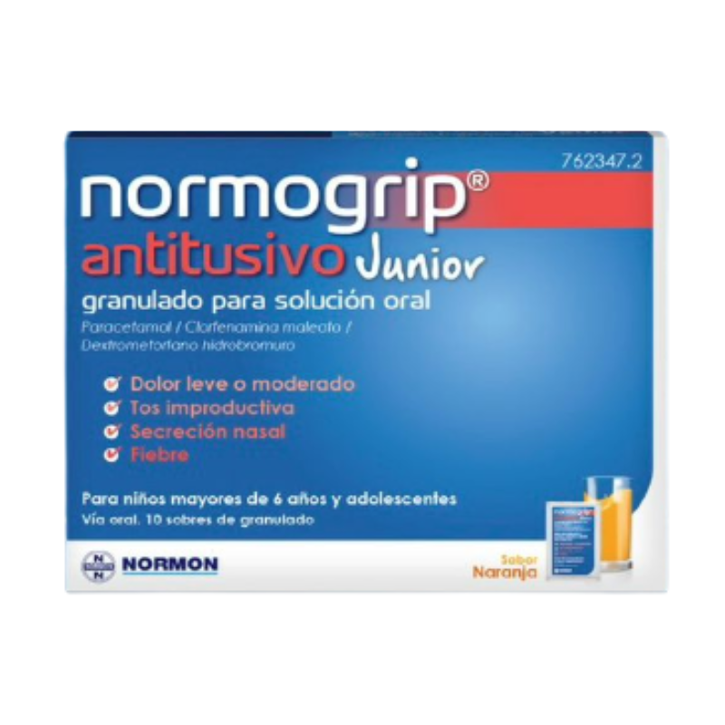 NORMOGRIP ANTITUSIVO JUNIOR GRANULADO PARA SOLUCION ORAL