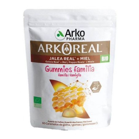 ARKOREAL JALEA REAL+MIEL GUMMIES FAMILIA 60 CARAMELOS