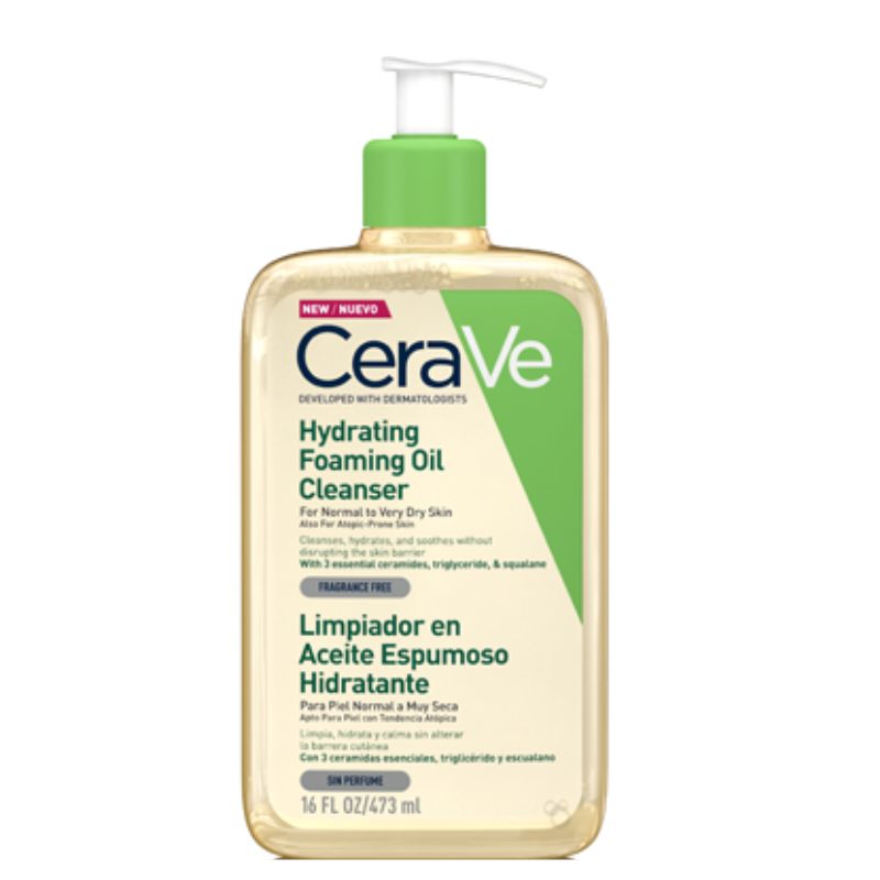 CERAVE ACEITE LIMPIADOR ESPUMOSO HIDRATANTE 473 ML