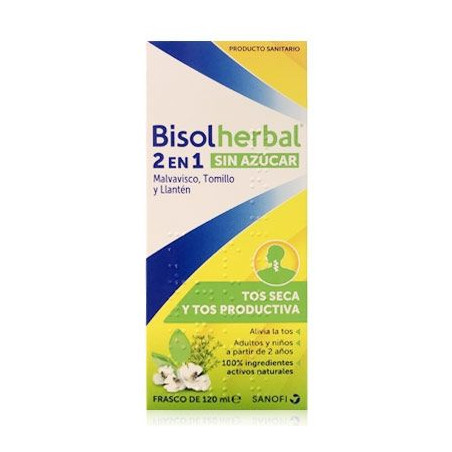 BISOLHERBAL 2 EN 1 JARABE SIN AZÚCAR 120ML