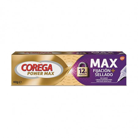 COREGA POWER MAX FIJACIÓN + SELLADO CREMA FIJADORA PRÓTESIS DENTAL