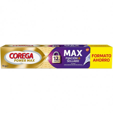 COREGA POWER MAX FIJACIÓN + SELLADO CREMA FIJADORA PRÓTESIS DENTAL