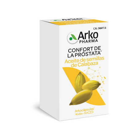 ARKOCAPSULAS ACEITE SEMILLAS CALABAZA PRÓSTATA 50 CAPSULAS