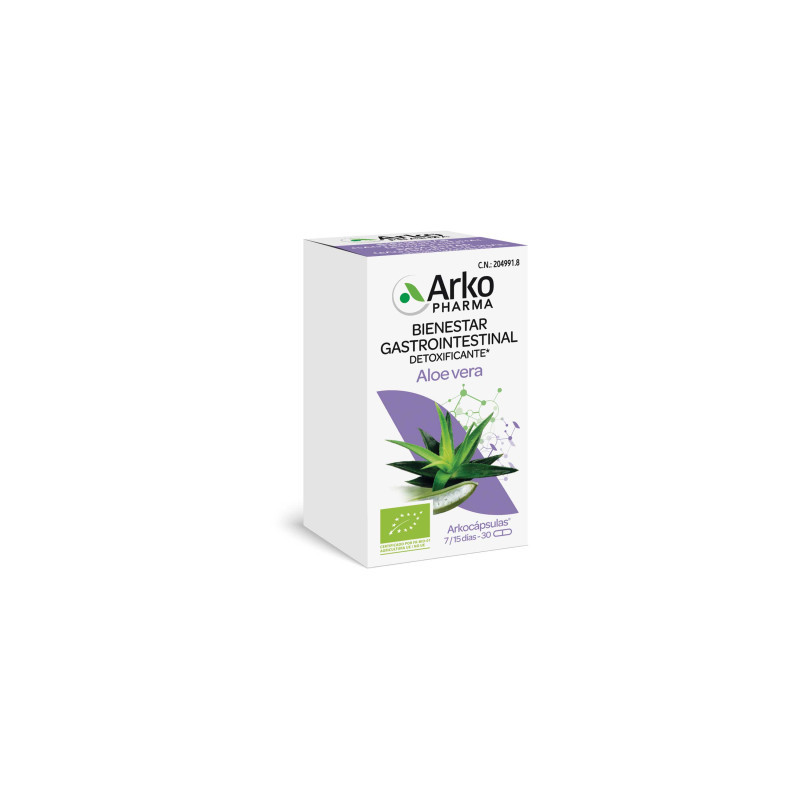 ARKOCAPSULAS ALOE VERA BIENESTAR GASTROINTESTINAL 30 CÁPSULAS