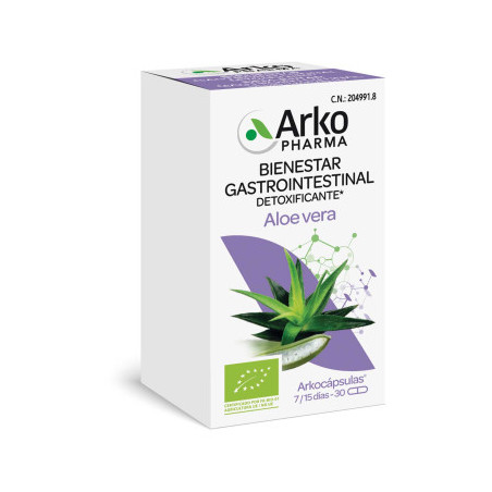 ARKOCAPSULAS ALOE VERA BIENESTAR GASTROINTESTINAL 30 CÁPSULAS