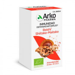 ARKOCÁPSULAS REISHI SHITAKE-MAITAKE 40 CÁPSULAS