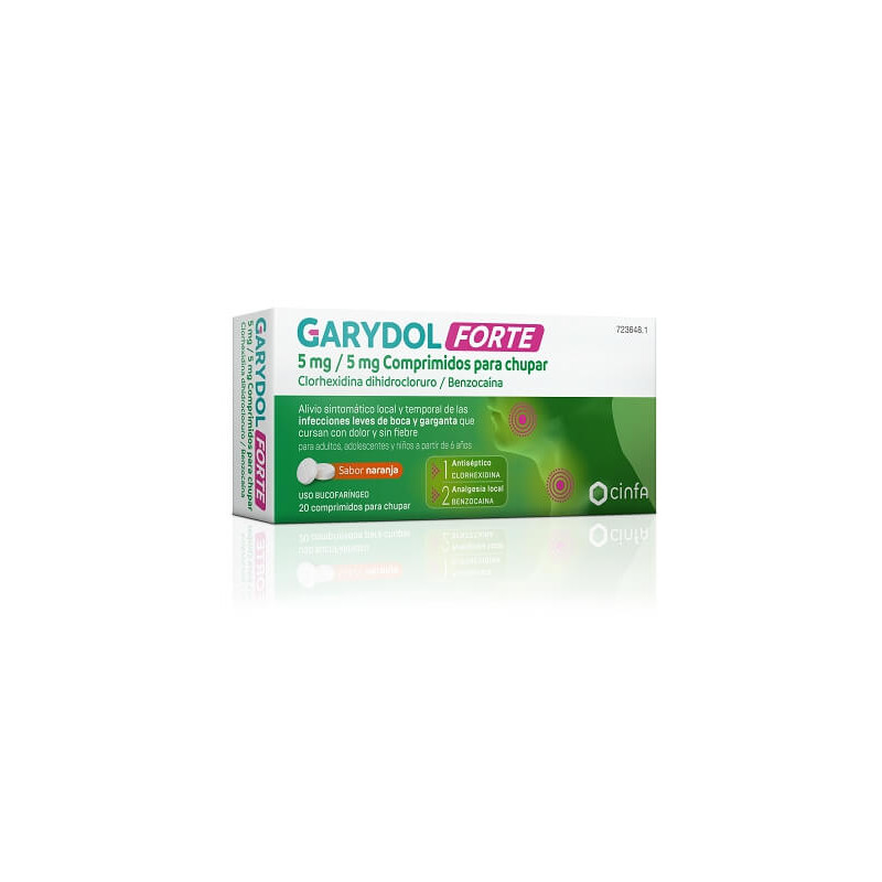 GARYDOL FORTE 5 MG/5 MG COMPRIMIDOS PARA CHUPAR