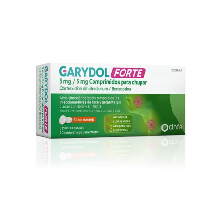 GARYDOL FORTE 5 MG/5 MG COMPRIMIDOS PARA CHUPAR