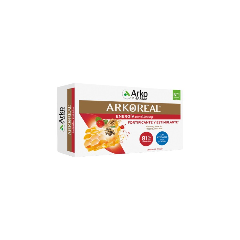 ARKOREAL JALEA REAL FRESCA PREMIUM FORTIFICANTE ESTIMULANTE 20 AMPOLLAS