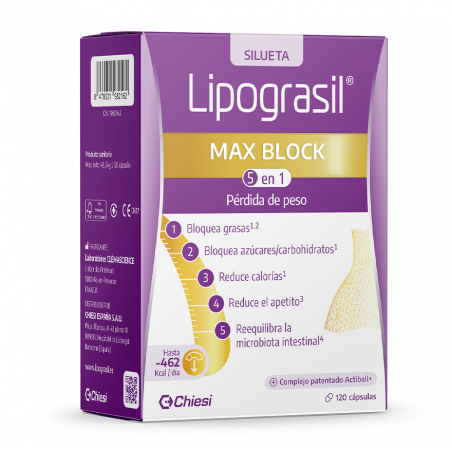 LIPOGRASIL MAX BLOCK 5 EN 1 CAPTAGRASAS 120 CÁPSULAS