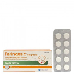 FARINGESIC 5 mg/5 mg Comprimidos para chupar sabor menta