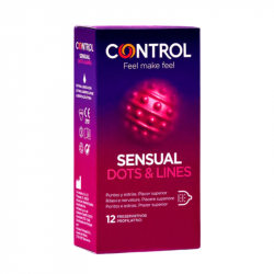 CONTROL PRESERVATIVOS SENSUAL DOTS & LINES 12U