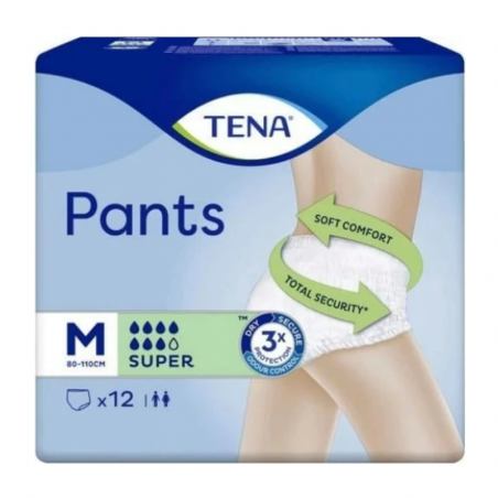 TENA PANTS SUPER TALLA M MEDIANO 12U