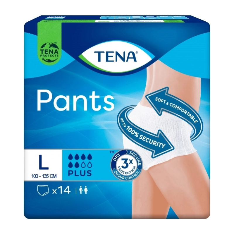 TENA PANTS PLUS ABSORBENTE TALLA L GRANDE 14U