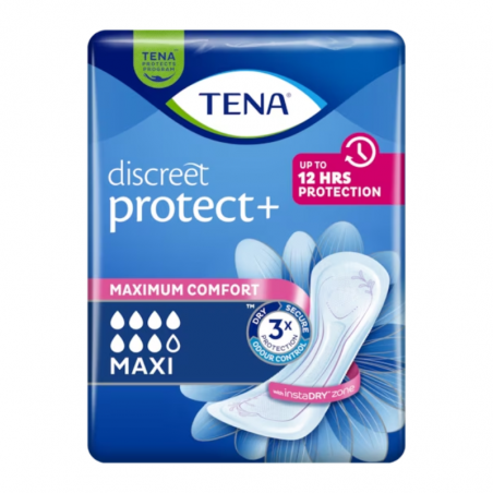 TENA DISCREET PROTECT+ COMPRESA MAXI 12U