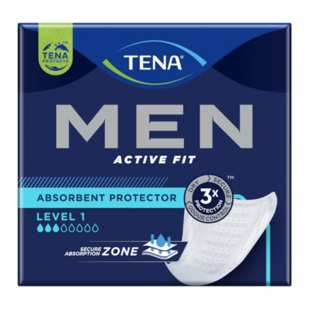 TENA MEN ACTIVE FIT PROTECTOR ABSORBENTE LEVEL 1 24U