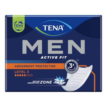 TENA MEN ACTIVE FIT PROTECTOR ABSORBENTE LEVEL 3 16U