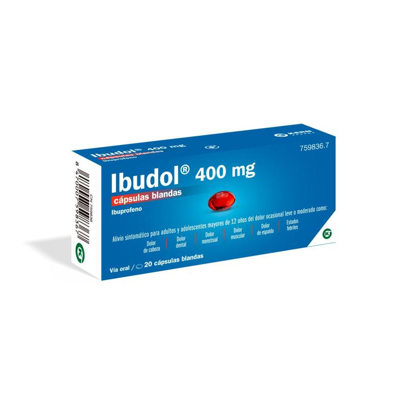 IBUDOL 400 MG CAPSULAS BLANDAS