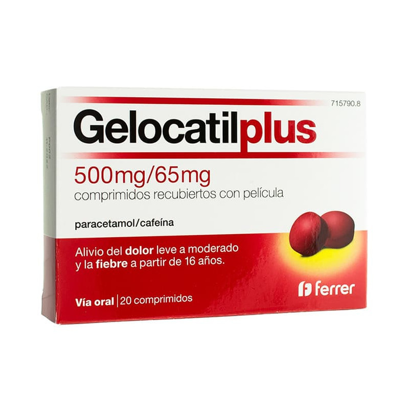 GELOCATIL PLUS 500/65 MG 20 COMPRIMIDOS RECUBIERTOS