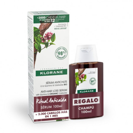 KLORANE QUININA Y EDELWEISS SÉRUM ANTICAÍDA SPRAY 100ML +REGALO CHAMPÚ KLORANE QUININA Y EDELWEISS SÉRUM ANTICAÍDA SPRAY 100ML +REGALO CHAMPÚ
