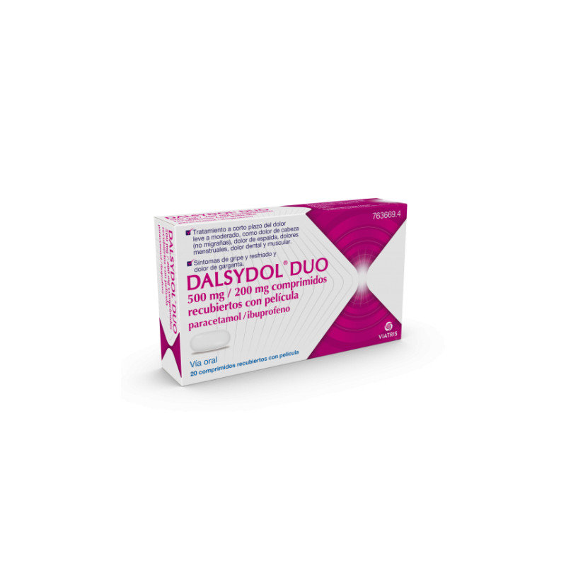 DALSYDOL DUO 500 MG/200 MG COMPRIMIDOS RECUBIERTOS CON PELICULA