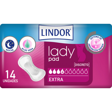LINDOR LADY PAD DISCRETO EXTRA 4 GOTAS 14U LINDOR LADY PAD DISCRETO EXTRA 4 GOTAS 14U