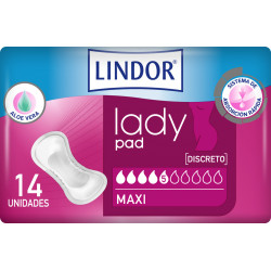 LINDOR LADY PAD DISCRETO MAXI 5 GOTAS 14U