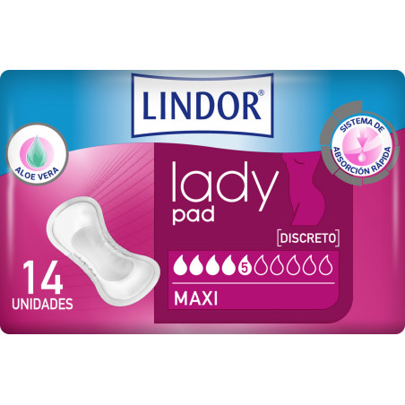 LINDOR LADY PAD DISCRETO MAXI 5 GOTAS 14U LINDOR LADY PAD DISCRETO MAXI 5 GOTAS 14U
