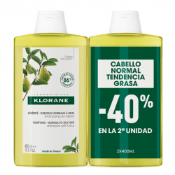 KLORANE CIDRA PACK CHAMPÚ TENDENCIA GRASA 2x400ML